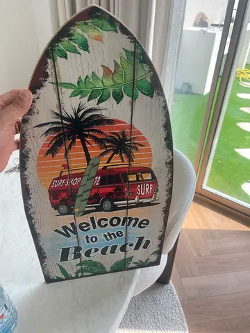 Surfboard wall decor