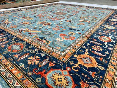250 x 300 cm || New Handmade Serapi Bidjar Area Carpet Wool Blue