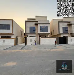 Brand new villa for sale in Ajman Al Yasmeen 5 master bedroom hall majlis
