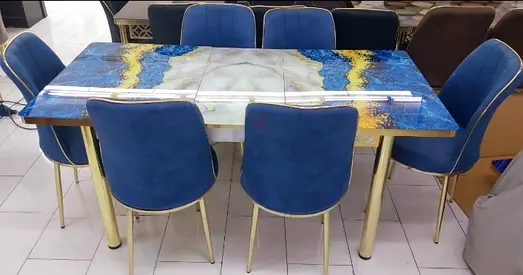 Brand new dining table with 6 chair available