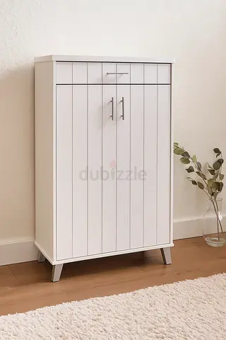 2 Door Shoe Rack, Shoe Cabinet - Shoe Organizer, Shoe Shelves with Drawer