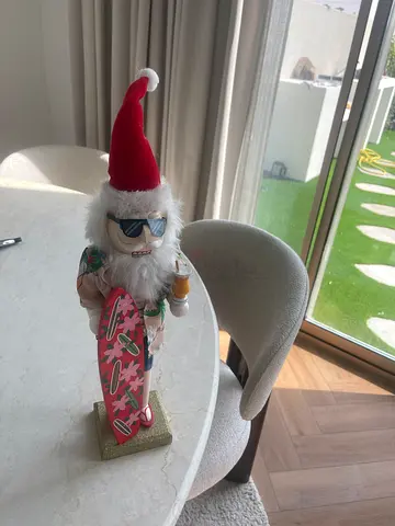 Surfing Santa Claus decoration Christmas