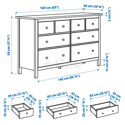 Ikea Stylish Modern 8-Drawer Dresser for Your Home