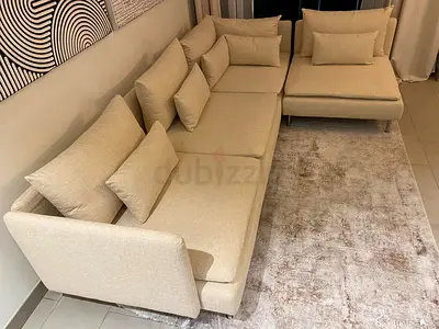 Ikea söderhamn L shape sofa beige color