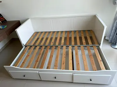 IKEA hemnes daybed frame with two brand new medical mattress