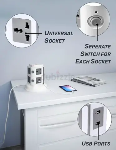 Universal Power Socket with USB Ports