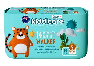 Kiddicare - Walker Nappies - Size 5 - 13-18kg - Pack of 14