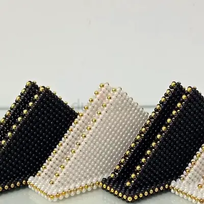 Elegant Handmade Beaded Pyramid Decoration