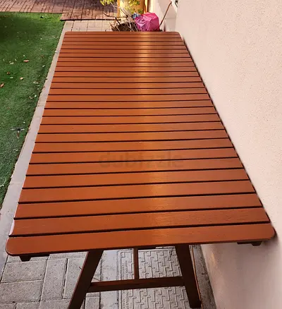 Sturdy Wooden Outdoor Dining Table