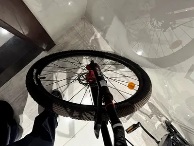 Mountain Bike with a Sturdy Tire