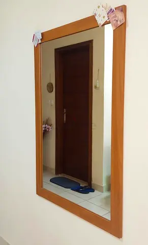 Elegant Full-Length Mirror with Wooden Frame