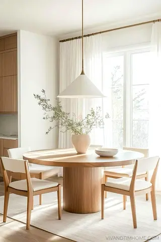 Round shape MDF top Dining Table