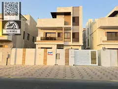 Villa for sale in Al Bahia, Ajman. 5 master bedrooms, large majlis, large living room, kitchen. 3 fl