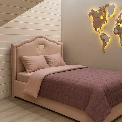 Cozy and Chic Bed Set with Heart Shaped Headboard