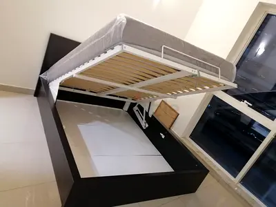 IKEA Malam ottoman queen size hydraulic bed with storage inside full bed with IKEA mattress