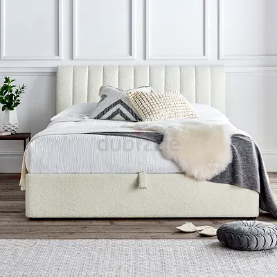 Cozy Queen-Size Bed with Elegant Upholstery