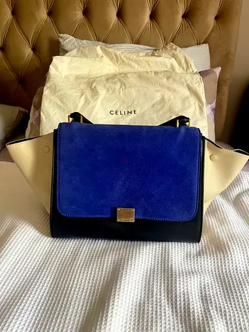 Gently Used Celine Handbag in Blue and Black