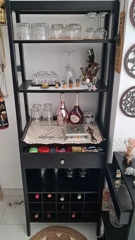 Stylish Black Bar Cabinet for Sale