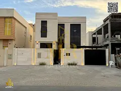 Luxury villa for sale in Al Zahiyah, Ajman. Two floors and a roof terrace, priced at AED 1,520,000.