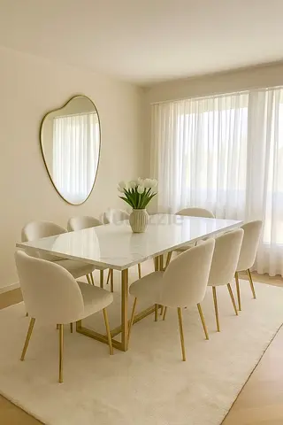 Elegant Dining Table Set with Stylish Chairs