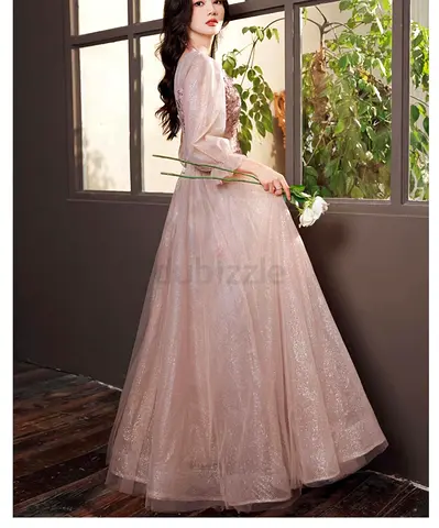 Elegant Rose Gold Evening Gown