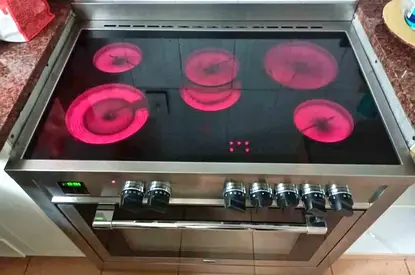 Maytag 5 Ceramic Hubs Electric Cooker stove 90x60cm Made in Italy