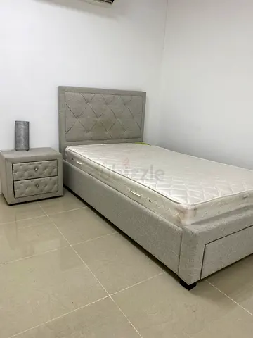 Elegant Bed with Mettress and Sode Table