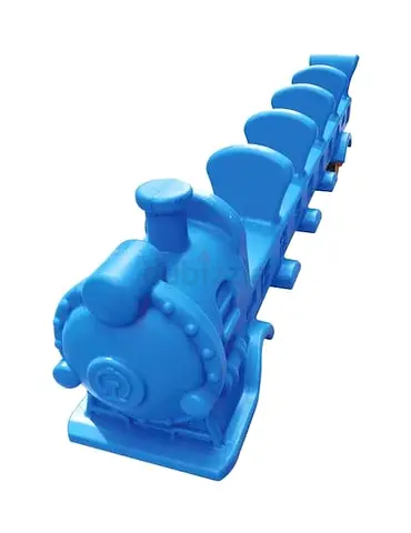 Mini Blue Ride-On Train – Durable Wheeled Toy for Kids
