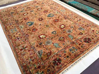 287 x 206 cm | new Handmade Beautiful Floral Sultani Carpet Wool
