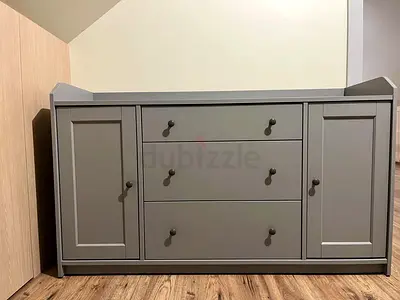 Modern Grey Baby Dresser for Nursery