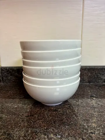 Ikea White Ceramic Bowls (Set of 6)