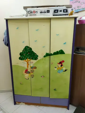 Charming Childrens Wardrobe with Cute Character Design