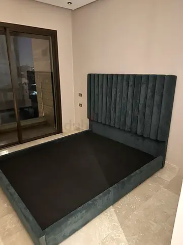 Modern Luxe Bed with Stylish Velvet Headboard