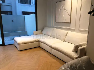 Marina Home feather filled Luscious Modular Living room Sofa with footstool