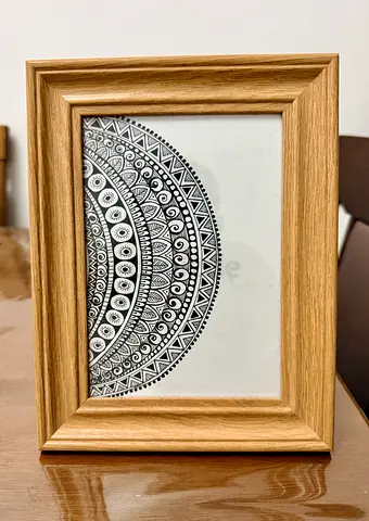 Elegant Wooden Frame with Art