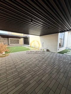 A distinctive villa in Al-Houshi, directly opposite the mosque and the garden, with an area of 3,150