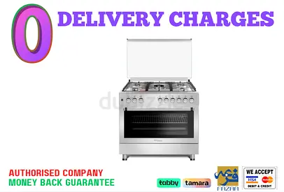 Super General 90X60 Cm 5 Burner Cooking Range with Turbo Fan/ Brand New/ 1 Year Warranty