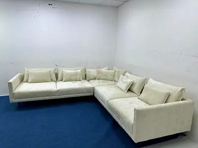 Excellent condition West elm beige color lshape sofa