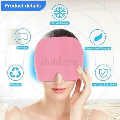 Hot  Cold Migraine Relief Ice Cap | Reusable Headache  Sinus Therapy Mask