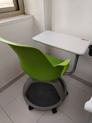 Modern Green Study Chair with Desk