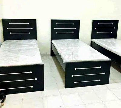 Modern Black Bed Set with Elegant Design 90X190 CM