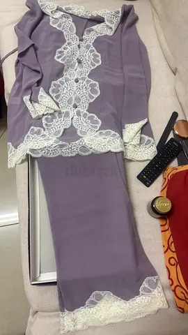 Elegant Purple  sleep wear with Intricate Lace