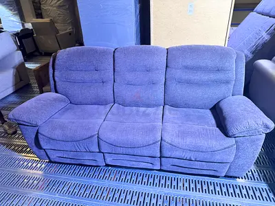 Comfortable Blue Reclining Sofa for Sale