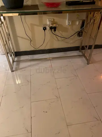 Elegant Glass Top Console Table for Sale