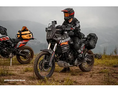 Rhinowalk Motorcycle Saddle Bag, 48L Motorcycle Tail Bag Waterproof Side Bag Travel Luggage
