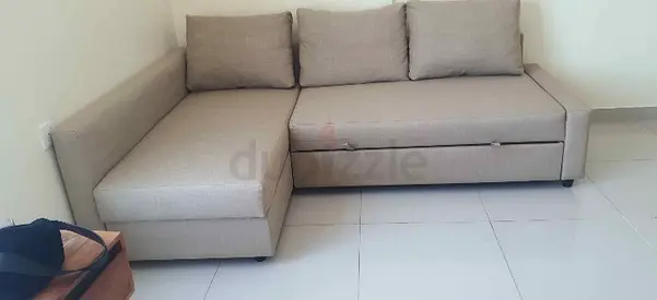 L shape sofa com bed storage