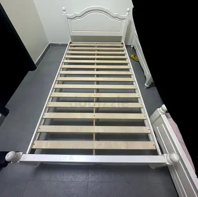 Queen Sized Elegant White Bed Frame for Sale