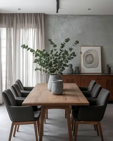 Elegant Dining Table Set with Modern Chairs