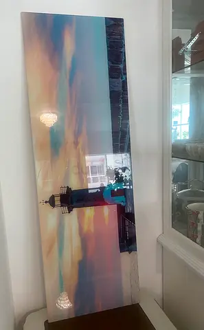 Lighthouse Photograph glass poster