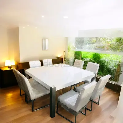 Elegant White Dining Table Set with Chic Chairs